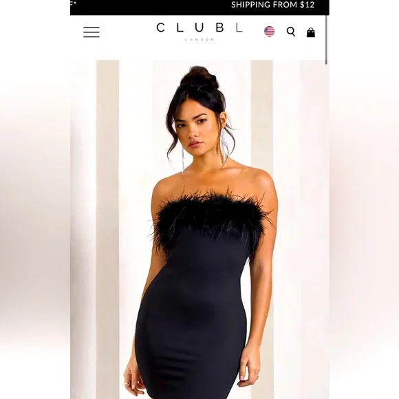 green emerald velvet dress Starred Black High-Neck Maxi Dress With Satin Wrap-Skirt And Embelli – Club  L London main image 1